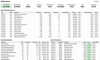 Report detail view